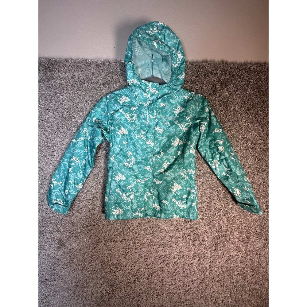 Columbia Kids Small Arctic Trip‎ II Interchange Hooded Jacket Green Long Sleeve